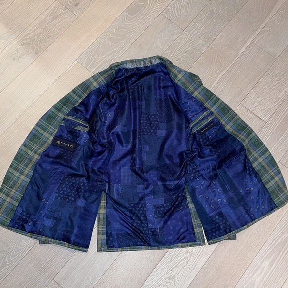 Authentic Etro Jacket, Sport Jacket, 75% silk and 25% linen, Size 48 - Picture 7 of 8